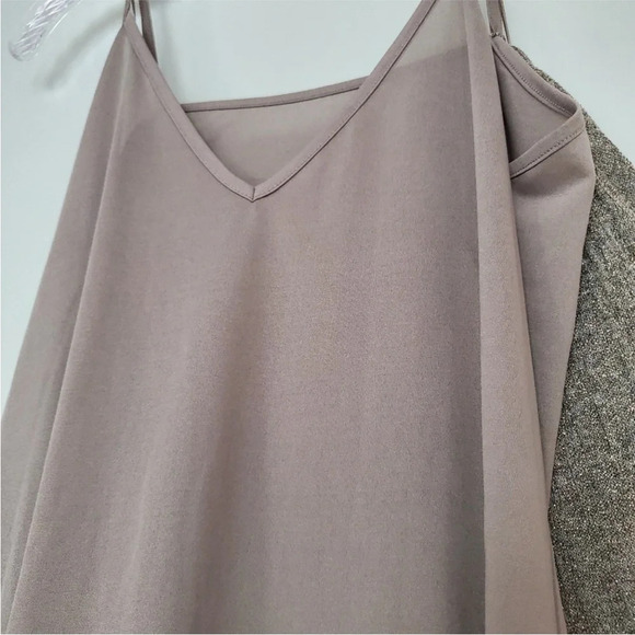 ZARA Dress with Metallic Thread silver long sleeve with slip size med NWT - Picture 11 of 15